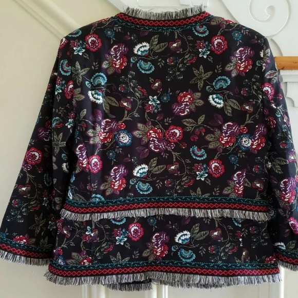 Ann Taylor Loft Super Cute Floral Blazer Jacket Sz 6 - Picture 6 of 7